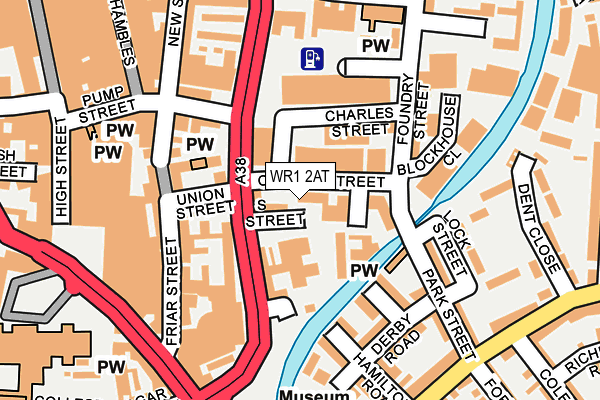 WR1 2AT map - OS OpenMap – Local (Ordnance Survey)