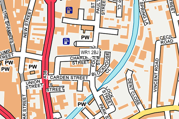 WR1 2BJ map - OS OpenMap – Local (Ordnance Survey)