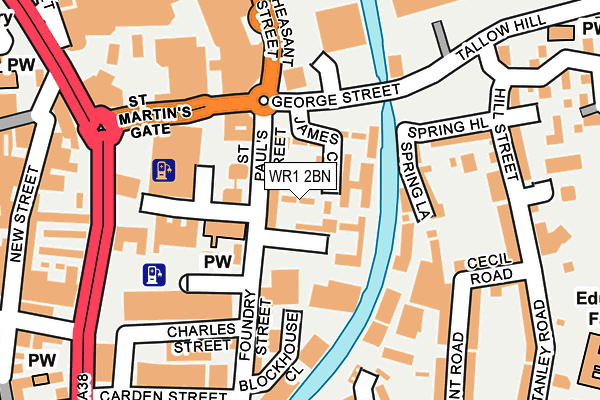 WR1 2BN map - OS OpenMap – Local (Ordnance Survey)