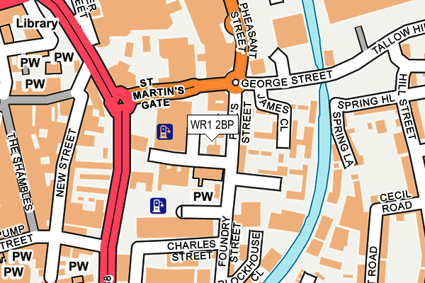 WR1 2BP map - OS OpenMap – Local (Ordnance Survey)