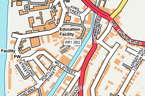 WR1 2BQ map - OS OpenMap – Local (Ordnance Survey)