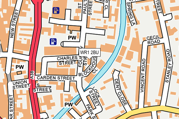WR1 2BU map - OS OpenMap – Local (Ordnance Survey)