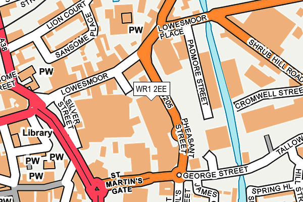 WR1 2EE map - OS OpenMap – Local (Ordnance Survey)