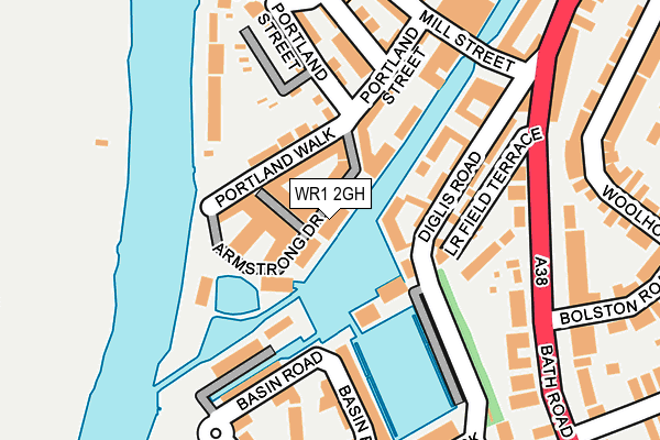 WR1 2GH map - OS OpenMap – Local (Ordnance Survey)