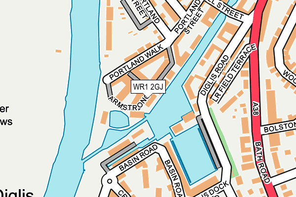 WR1 2GJ map - OS OpenMap – Local (Ordnance Survey)