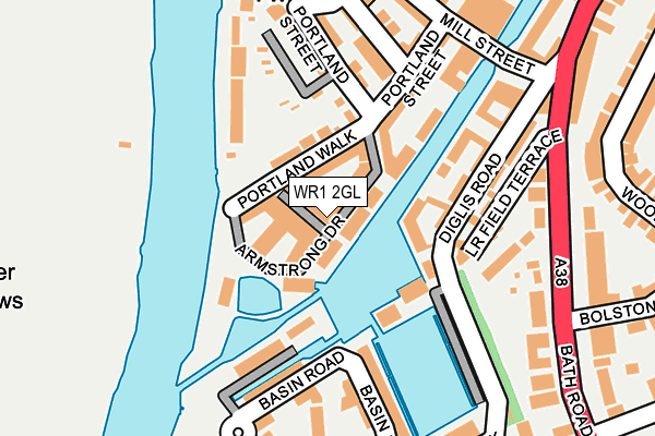 WR1 2GL map - OS OpenMap – Local (Ordnance Survey)