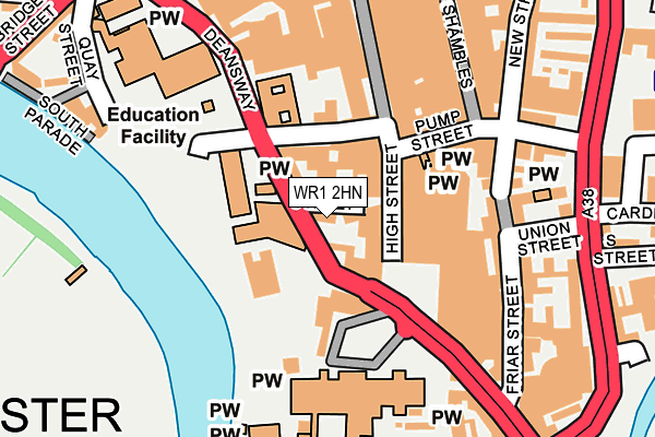 WR1 2HN map - OS OpenMap – Local (Ordnance Survey)