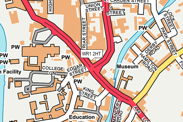 WR1 2HT map - OS OpenMap – Local (Ordnance Survey)