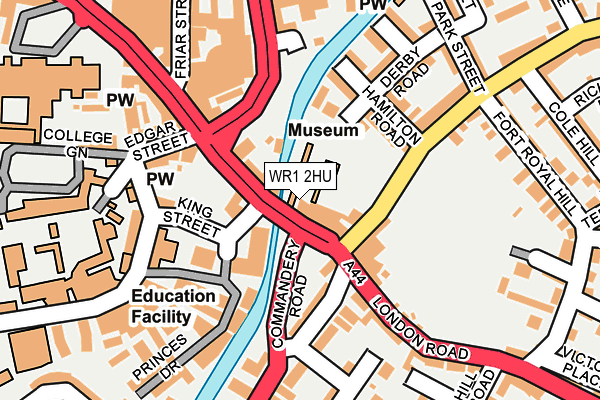 WR1 2HU map - OS OpenMap – Local (Ordnance Survey)