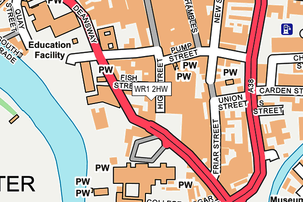 WR1 2HW map - OS OpenMap – Local (Ordnance Survey)