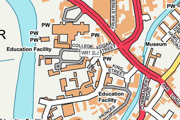 WR1 2LJ map - OS OpenMap – Local (Ordnance Survey)