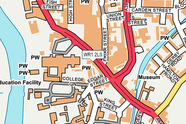 WR1 2LS map - OS OpenMap – Local (Ordnance Survey)