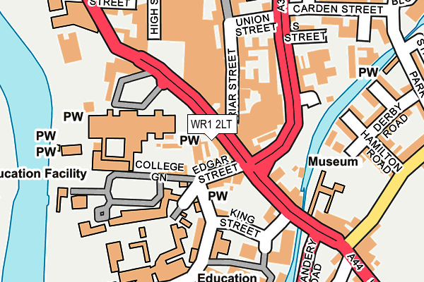 WR1 2LT map - OS OpenMap – Local (Ordnance Survey)