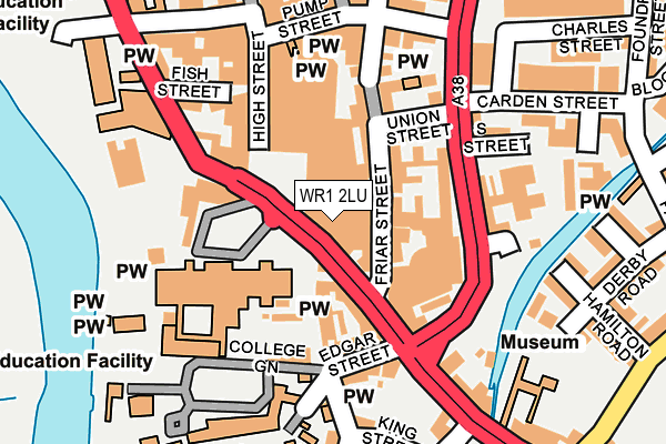 WR1 2LU map - OS OpenMap – Local (Ordnance Survey)
