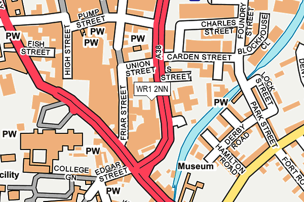 WR1 2NN map - OS OpenMap – Local (Ordnance Survey)