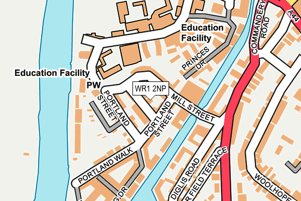 WR1 2NP map - OS OpenMap – Local (Ordnance Survey)