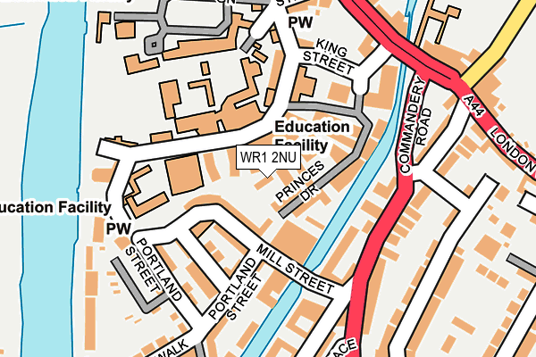 WR1 2NU map - OS OpenMap – Local (Ordnance Survey)