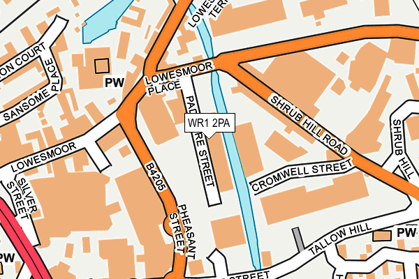 WR1 2PA map - OS OpenMap – Local (Ordnance Survey)