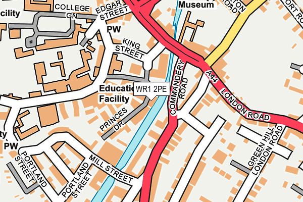 WR1 2PE map - OS OpenMap – Local (Ordnance Survey)