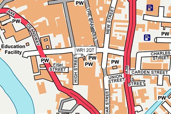 WR1 2QT map - OS OpenMap – Local (Ordnance Survey)