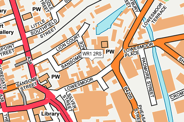 WR1 2RS map - OS OpenMap – Local (Ordnance Survey)