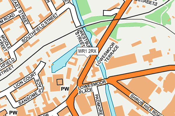 WR1 2RX map - OS OpenMap – Local (Ordnance Survey)