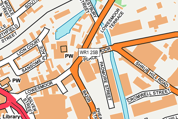 WR1 2SB map - OS OpenMap – Local (Ordnance Survey)