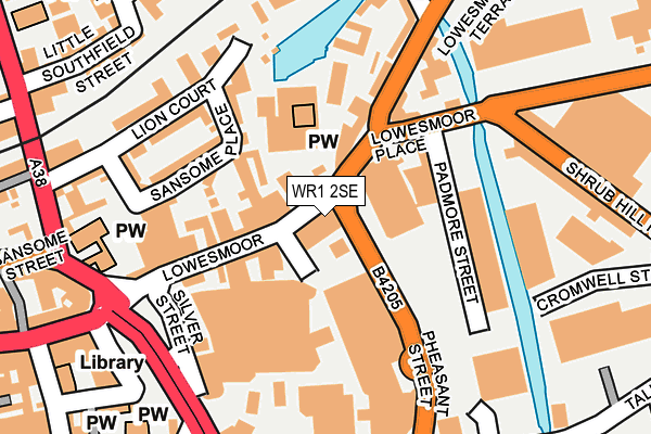 WR1 2SE map - OS OpenMap – Local (Ordnance Survey)