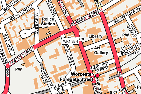 WR1 3BH map - OS OpenMap – Local (Ordnance Survey)
