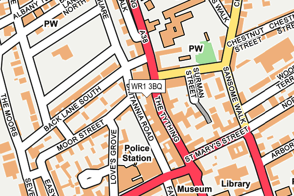 WR1 3BQ map - OS OpenMap – Local (Ordnance Survey)
