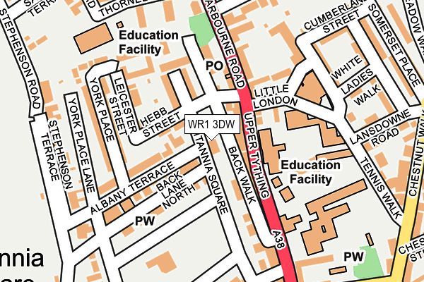 WR1 3DW map - OS OpenMap – Local (Ordnance Survey)