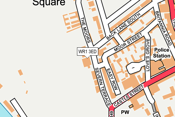 WR1 3ED map - OS OpenMap – Local (Ordnance Survey)