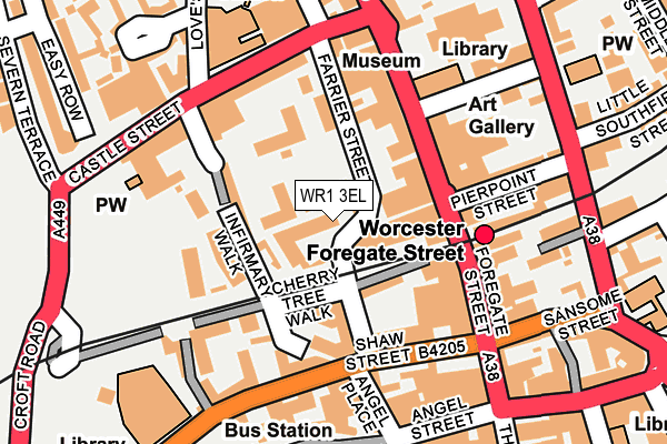 WR1 3EL map - OS OpenMap – Local (Ordnance Survey)