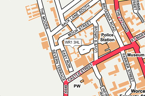 WR1 3HL map - OS OpenMap – Local (Ordnance Survey)