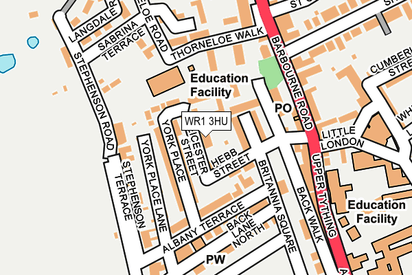 WR1 3HU map - OS OpenMap – Local (Ordnance Survey)