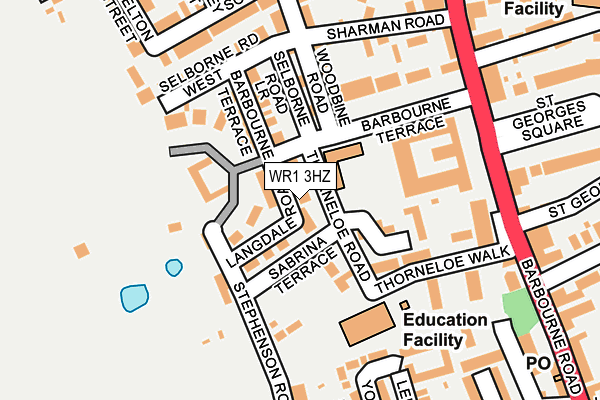WR1 3HZ map - OS OpenMap – Local (Ordnance Survey)
