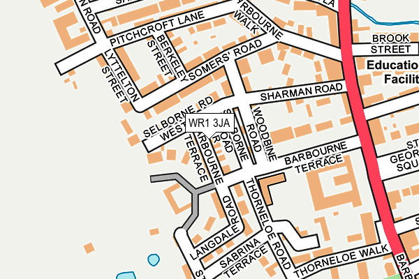 WR1 3JA map - OS OpenMap – Local (Ordnance Survey)