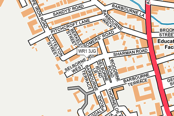 WR1 3JG map - OS OpenMap – Local (Ordnance Survey)