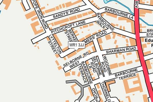 WR1 3JJ map - OS OpenMap – Local (Ordnance Survey)