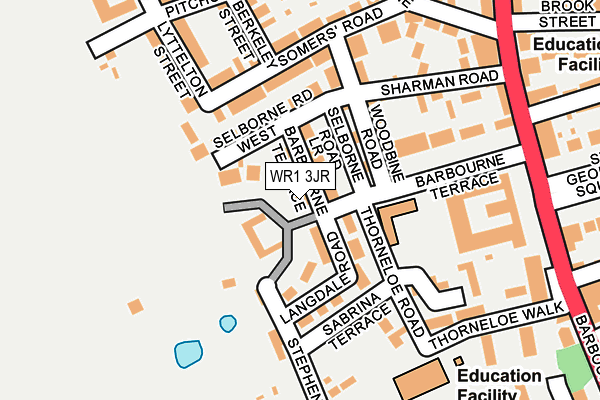WR1 3JR map - OS OpenMap – Local (Ordnance Survey)