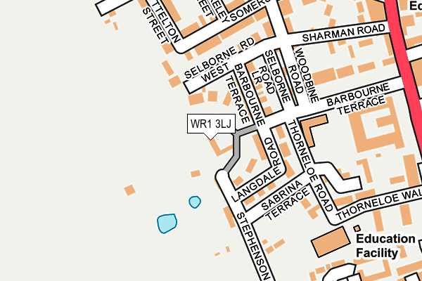 WR1 3LJ map - OS OpenMap – Local (Ordnance Survey)