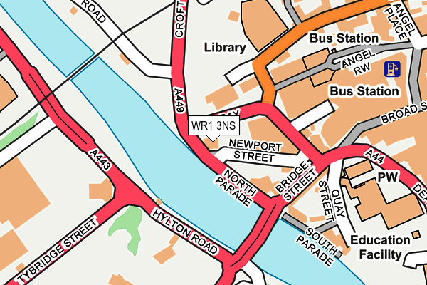 WR1 3NS map - OS OpenMap – Local (Ordnance Survey)