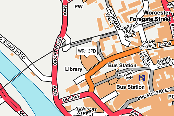 WR1 3PD map - OS OpenMap – Local (Ordnance Survey)