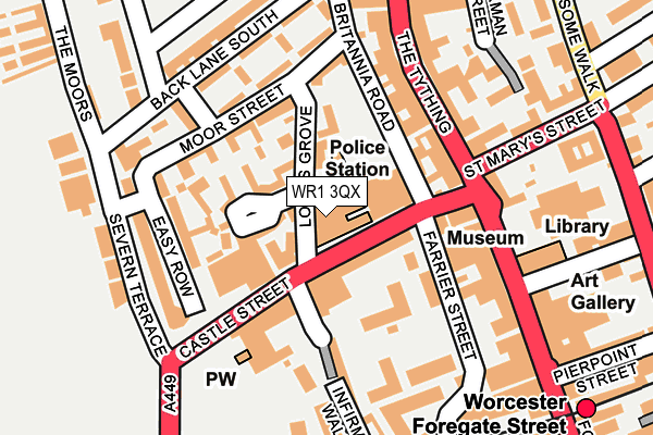 WR1 3QX map - OS OpenMap – Local (Ordnance Survey)