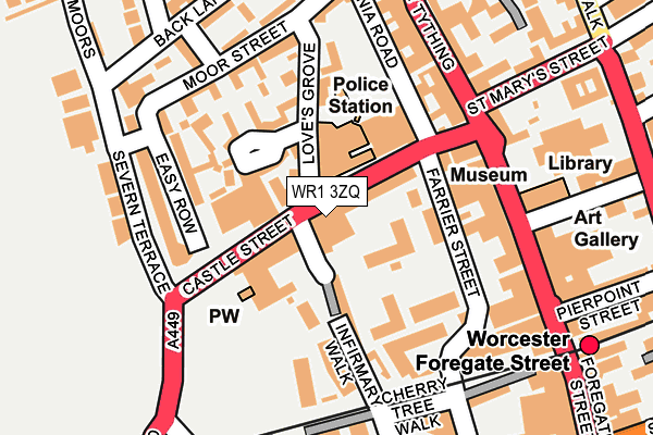 WR1 3ZQ map - OS OpenMap – Local (Ordnance Survey)