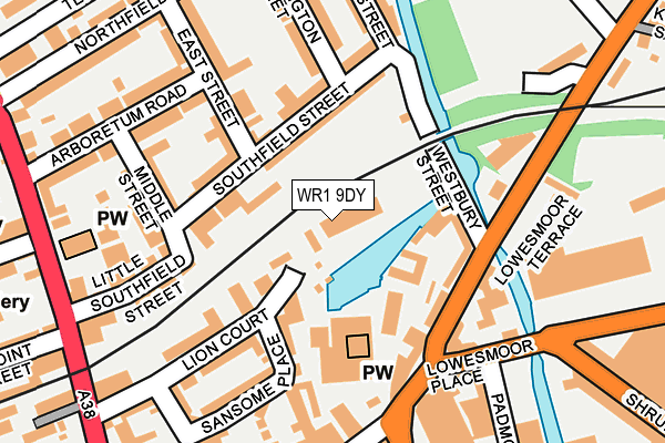 WR1 9DY map - OS OpenMap – Local (Ordnance Survey)