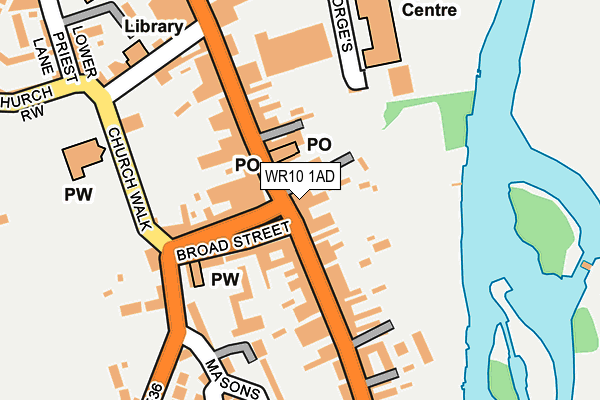 WR10 1AD map - OS OpenMap – Local (Ordnance Survey)