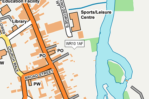 WR10 1AF map - OS OpenMap – Local (Ordnance Survey)