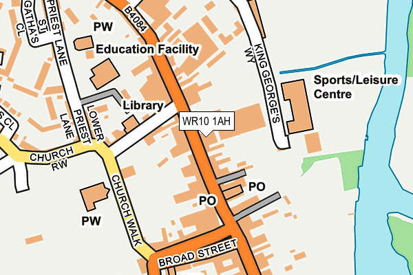 WR10 1AH map - OS OpenMap – Local (Ordnance Survey)