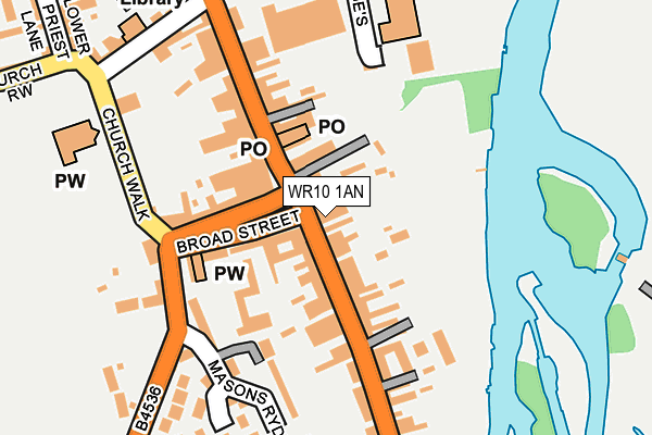 WR10 1AN map - OS OpenMap – Local (Ordnance Survey)